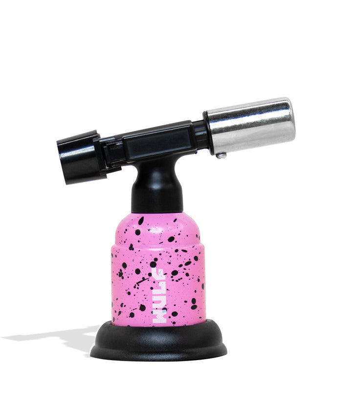 Pink Black Spatter Wulf Mods Blast Butane Torch Front View on White Background