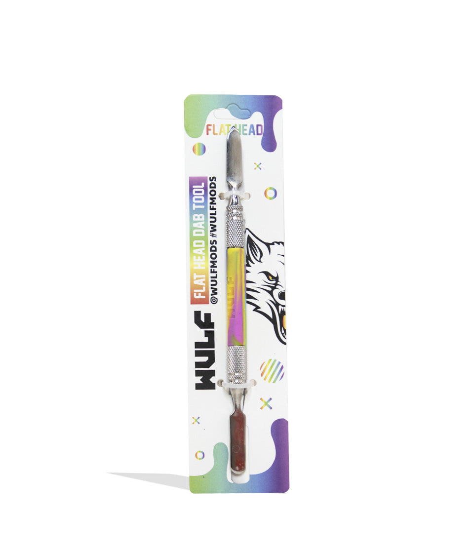 Flat Head Wulf Mods Stainless Steel Dab Tool on white background