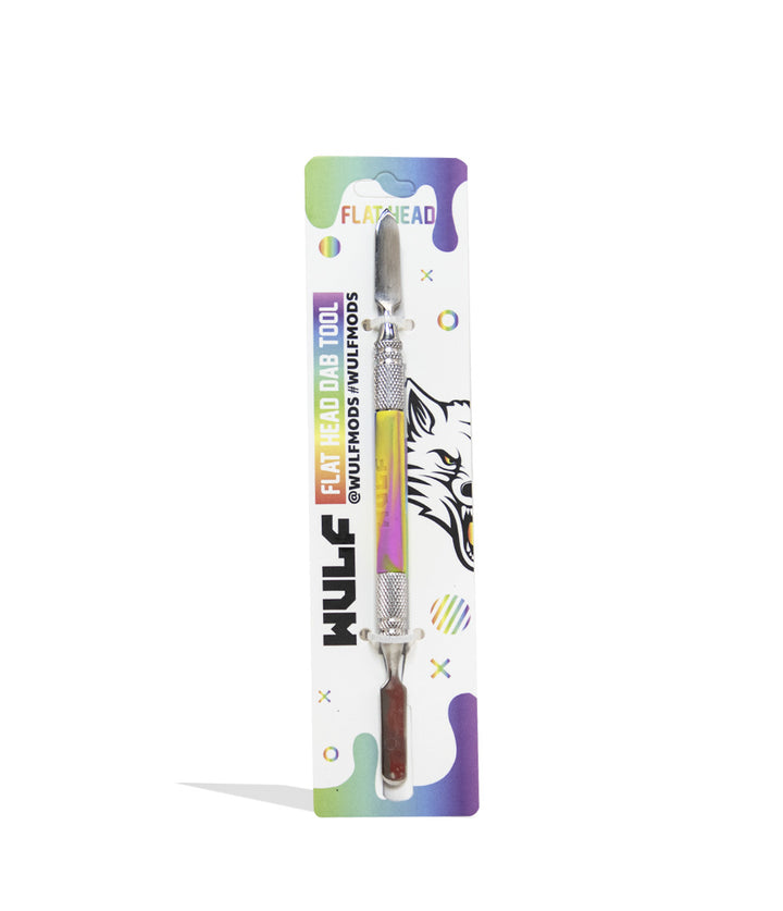 Flat Head Wulf Mods Stainless Steel Dab Tool on white background