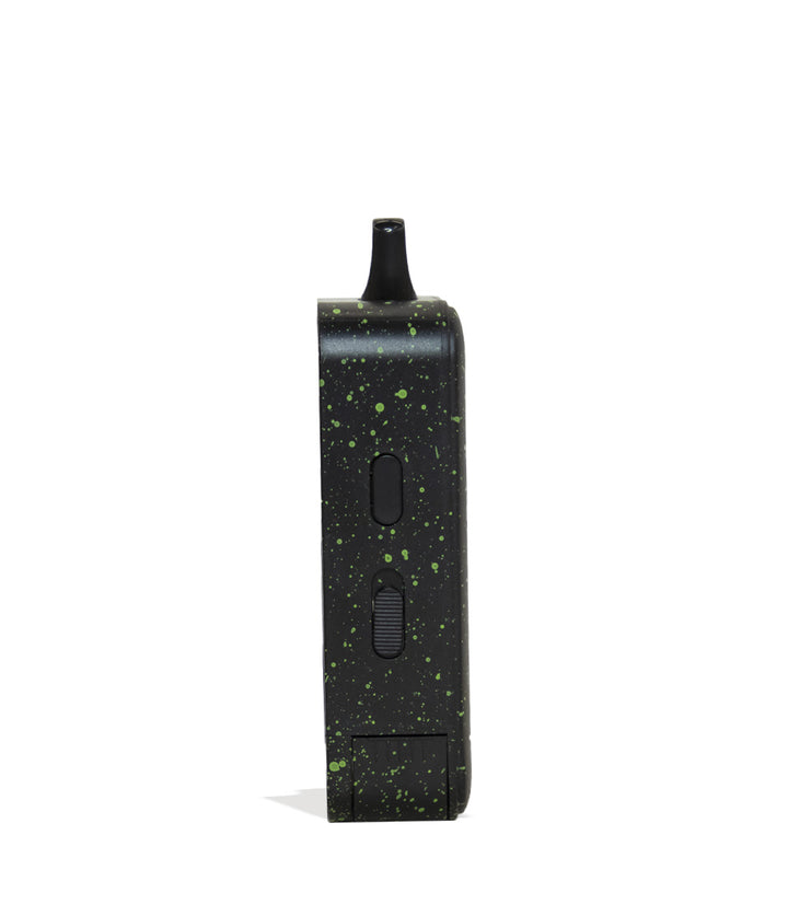 Black Green Spatter Wulf Mods Recon Pro Dual 510 Voltage Battery Side View on White Background