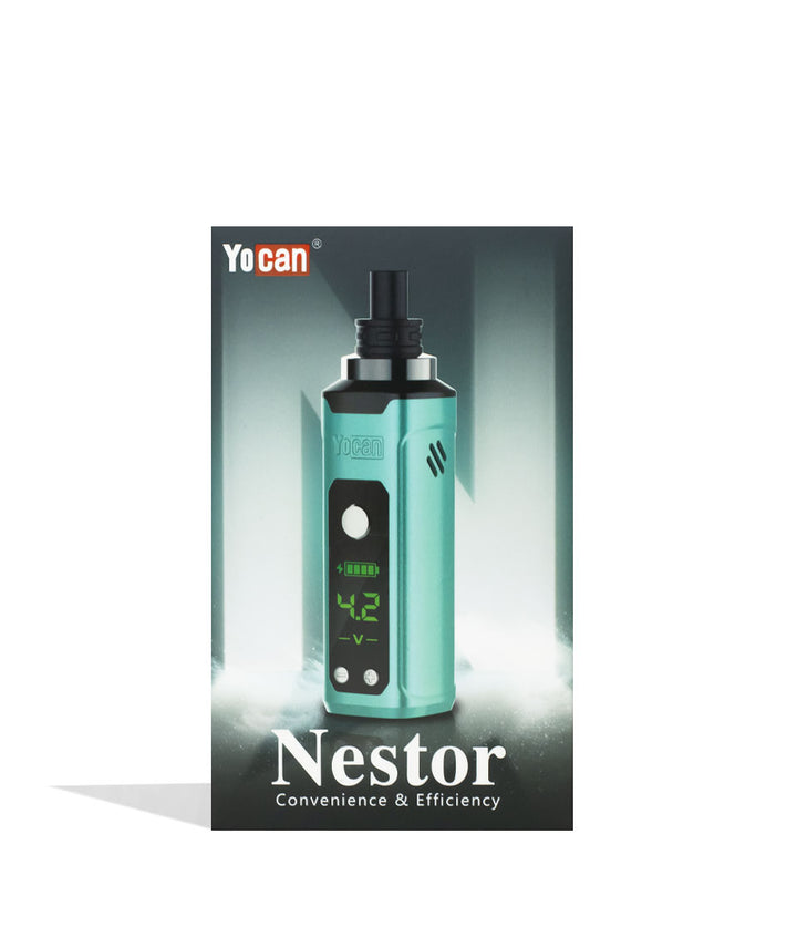 Fresh Green Yocan Nestor 510 Dab Pen Vaporizer Packaging Front View on White Background