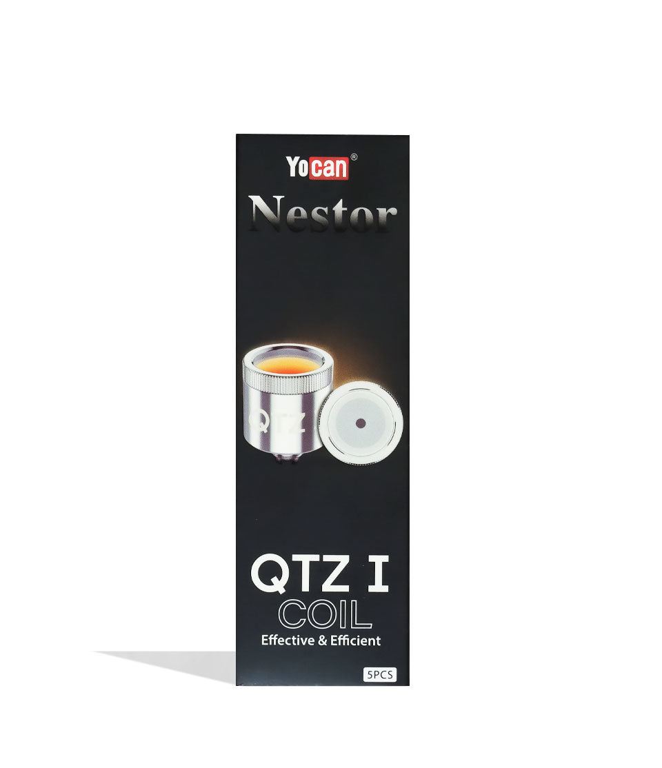 Yocan Nestor Replacement Coils 5pk Packaging Front View on White Background