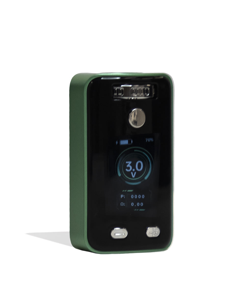 Green Yocan UNI 3.0 Universal Variable Voltage Battery Angle View on White Background